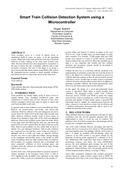 Smart Train Collision Detection System using a Microcontroller