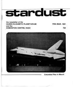 the newsletter o f the QUEEN ELIZABETH PLANETARIUM and the