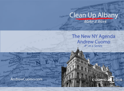 Andrew Cuomo Clean Up Albany