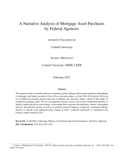 A Narrative Analysis of Mortgage Asset Purchases