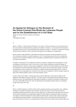 An Appeal for Dialogue on the Renewal of the Social Contract that