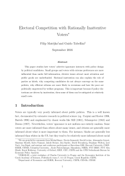 Electoral Competition with Rationally Inattentive Voters - Cerge-Ei