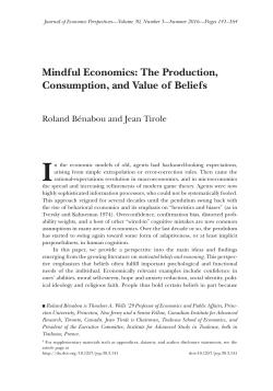 Mindful Economics: The Production, Consumption, and Value of