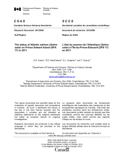 The status of Atlantic salmon (Salmo salar)