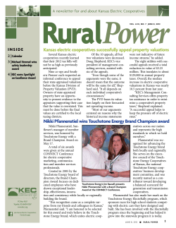 June 8 - Kansas Electric Cooperatives