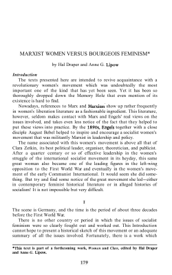 marxist women versus bourgeois feminism