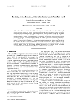 Predicting Spring Tornado Activity in the Central Great Plains by 1