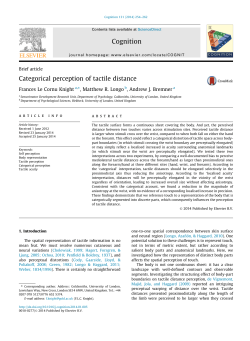 Categorical perception of tactile distance