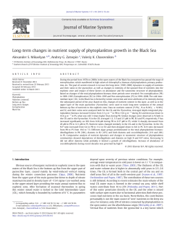 Long-term changes in nutrient supply of phytoplankton