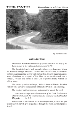 the path, daughters of the king - Fountain of Life Christian Church