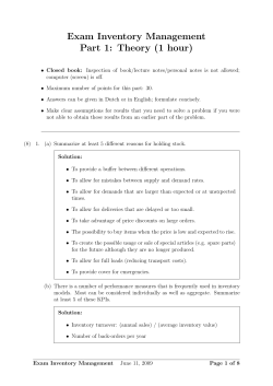 2009 06 11 Inventory Management Solutions