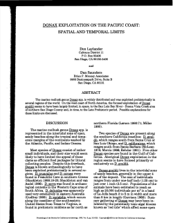 donax exploitation on the pacific coast