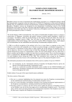 nomination form for transboundary biosphere reserve