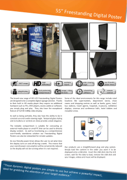 55&rdquo; Freestanding Digital Poster - Sahara Presentation Systems PLC