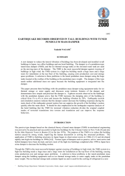 earthquake records observed in tall buildings with tuned pendulum