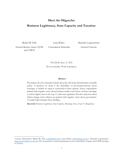 Meet the Oligarchs: Business Legitimacy, State Capacity and