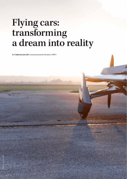 Flying cars: transforming a dream into reality