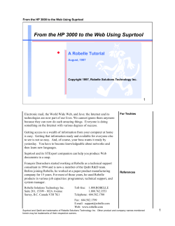 From the HP 3000 to the Web Using Suprtool