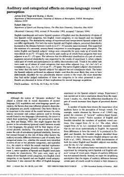 Auditory and Categorical Effects on Cross