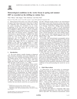 Meteorological conditions in the Arctic Ocean in spring and summer