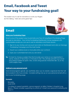 The easiest way to ask for donations is to let your fingers do the