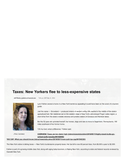 Taxes: New Yorkers flee to lessexpensive states