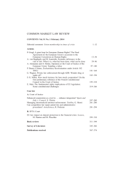 COMMON MARKET LAW REVIEW
