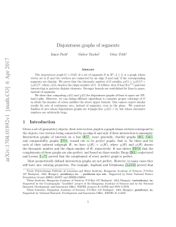 Disjointness graphs of segments