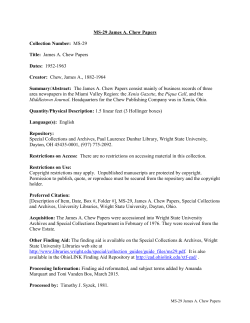 James A. Chew Papers - Wright State University Libraries
