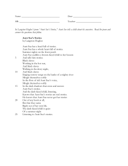 Aunt Sue`s Stories - MsJones6-ELA