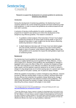 Dangerous dogs research report