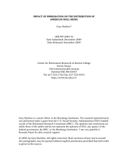 IMPACT OF IMMIGRATION ON THE DISTRIBUTION OF AMERICAN