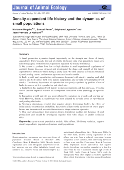 Densitydependent life history and the dynamics of small populations