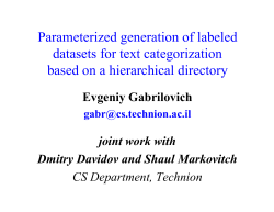 Parameterized generation of labeled datasets for