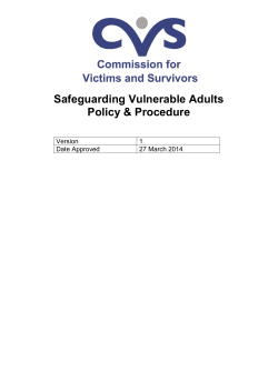 Safeguarding Vulnerable Adults Policy