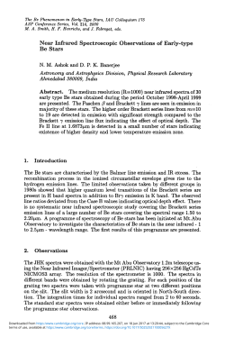 Near Infrared Spectroscopic Observations of Early