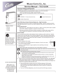 Service Manual &ndash; TCC1/2/3N