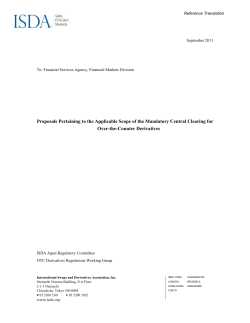 Proposals Pertaining to the Applicable Scope of the Mandatory
