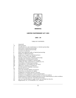 Limited Partnership Act 1883