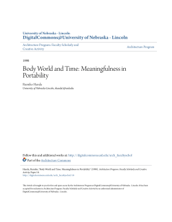 Body World and Time - DigitalCommons@University of Nebraska