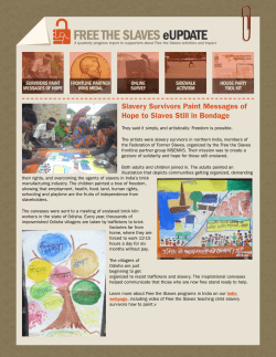 Slavery Survivors Paint Messages of Hope to