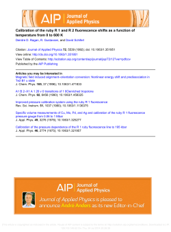 Calibration of the ruby R 1 and R 2 fluorescence shifts as a function