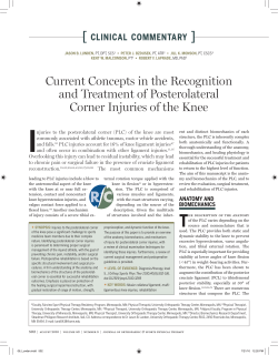 Current Concepts in the Recognition and Treatment of