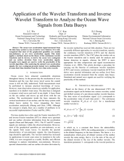 Application of the Wavelet Transform and Inverse Wavelet Transform
