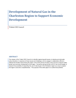 Development of Natural Gas in the Charleston Region to Support