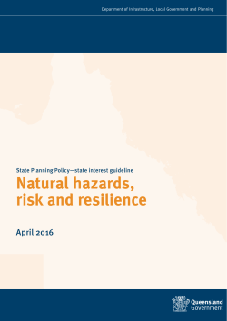 state interest guideline - Natural hazards, risk and resilience