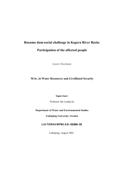 Rusumo dam-social challenge in Kagera River Basin