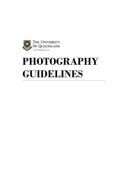 photography guidelines - University of Queensland
