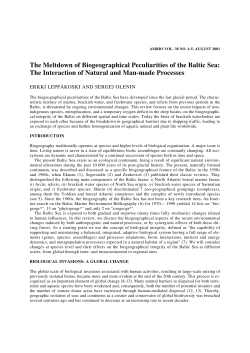 The Meltdown of Biogeographical Peculiarities of the Baltic