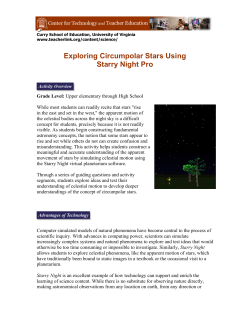 Exploring Circumpolar Stars Using Starry Night Pro
